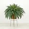 32" Artificial Boston Fern Plant with Metal Planter with Stand